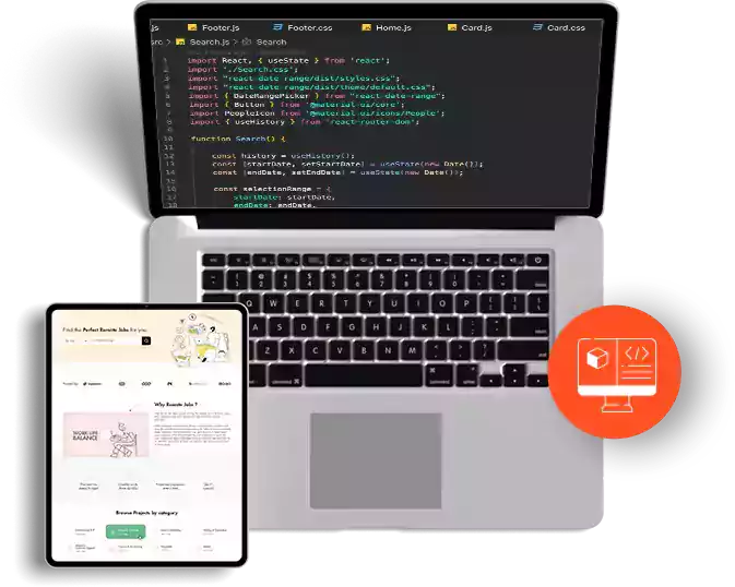 Website development work example